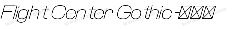 Flight Center Gothic字体转换